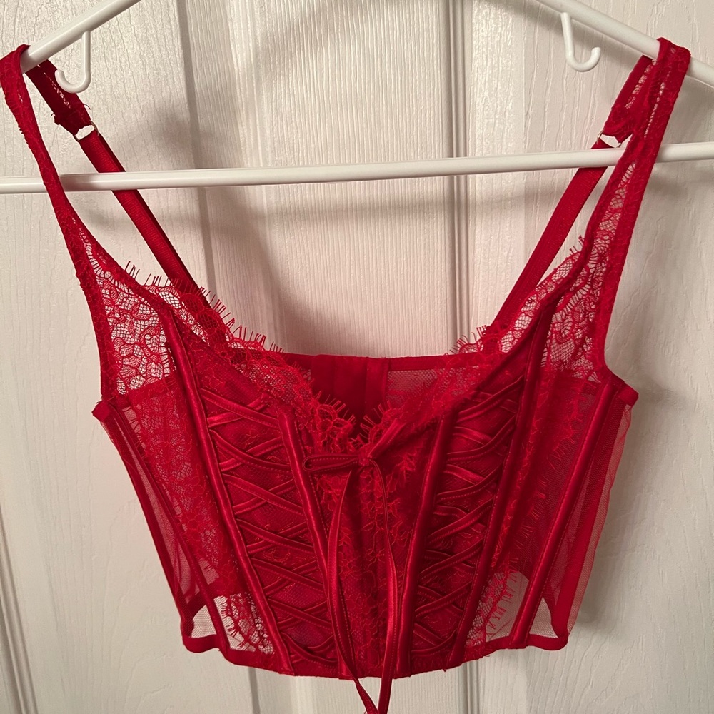 Victoria’ Secret Dream Angels Unlined Lace-up Corset Top